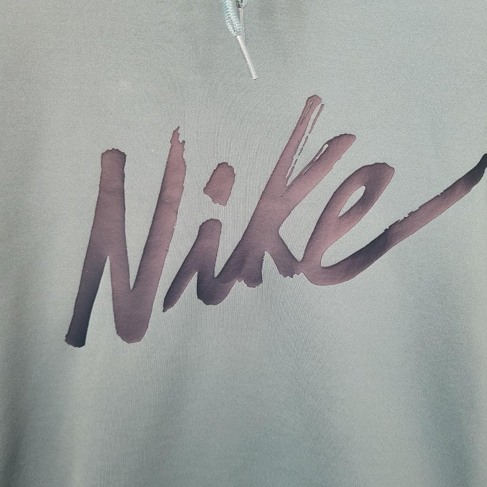 Nike Womens Therma Fleece Hoodie Size M Pullover Teal Blue Sweatshirt w Pockets